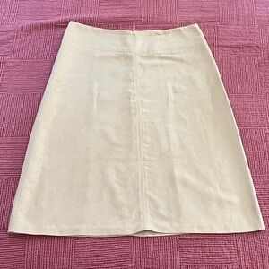 George women’s size 12 microsuede Tan below the knee midi Skirt